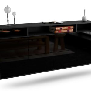 Sideboard Concord, Schwarz, hängend (180x79x35cm)