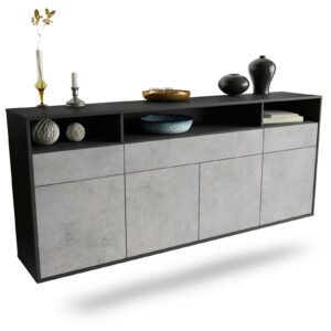 Sideboard Simi Valley, Beton, hängend (180x79x35cm)