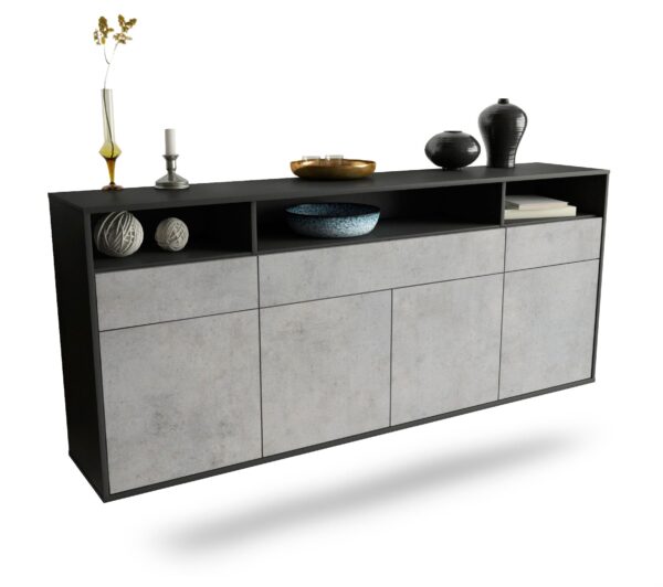 Sideboard Simi Valley, Beton, hängend (180x79x35cm)