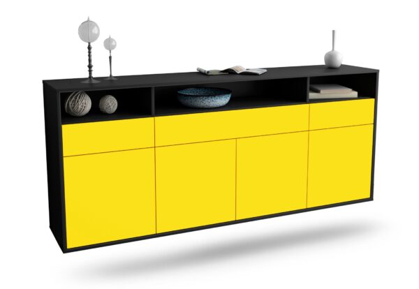 Sideboard Simi Valley, Gelb, hängend (180x79x35cm)
