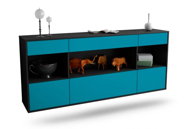 Sideboard Clarksville, Türkis, hängend (180x79x35cm)