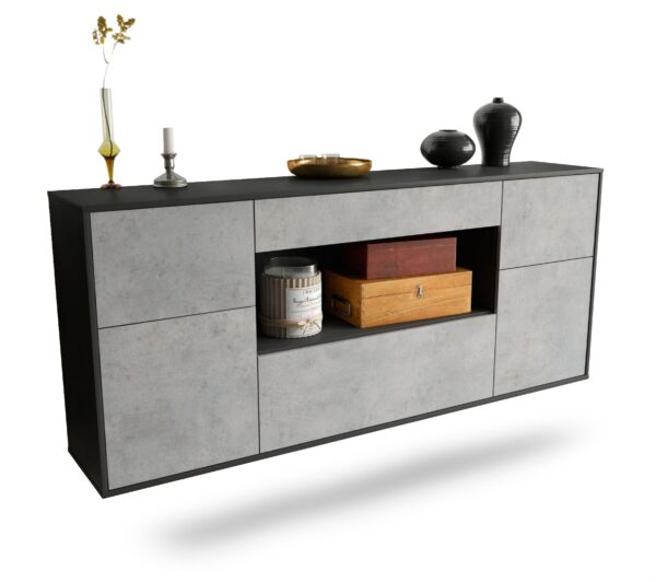 Sideboard Visalia, Beton, hängend (180x79x35cm)