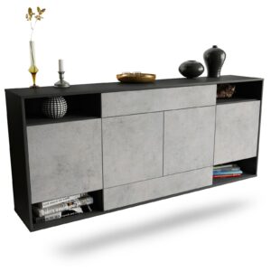 Sideboard Evansville, Beton, hängend (180x79x35cm)