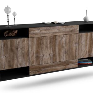 Sideboard Evansville, Treibholz, hängend (180x79x35cm)