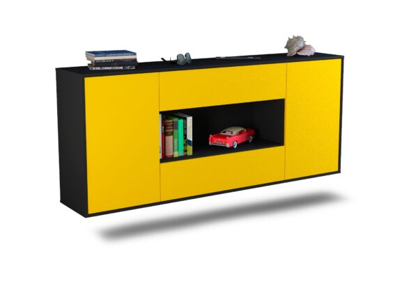 Sideboard Denton, Gelb, hängend (180x79x35cm)