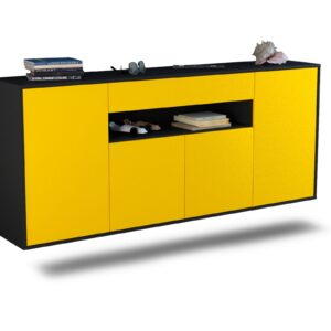 Sideboard Lansing, Gelb, hängend (180x79x35cm)