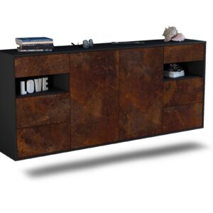 Sideboard Thornton, Rost, hängend (180x79x35cm)