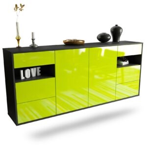 Sideboard Thornton, Grün, hängend (180x79x35cm)