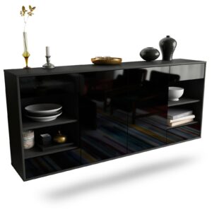 Sideboard Independence, Schwarz, hängend (180x79x35cm)