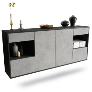 Sideboard Charleston, Beton, hängend (180x79x35cm)