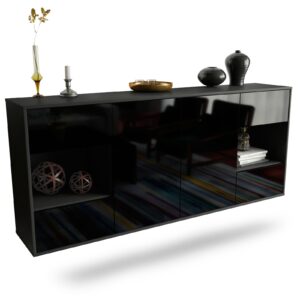 Sideboard Santa Clara, Schwarz, hängend (180x79x35cm)