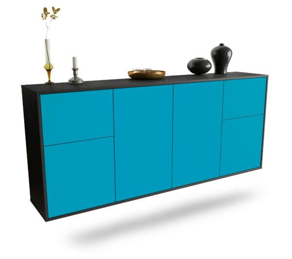 Sideboard Costa Mesa, Türkis, hängend (180x79x35cm)