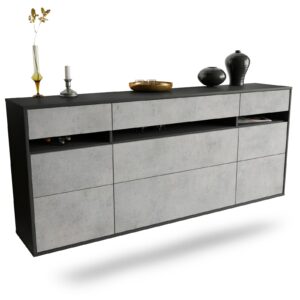 Sideboard Manchester, Beton, hängend (180x79x35cm)