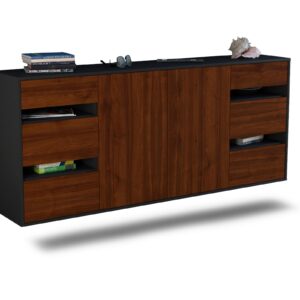 Sideboard Roseville, Walnuss, hängend (180x79x35cm)