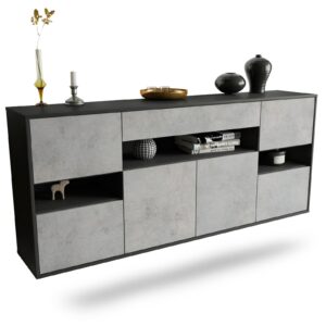 Sideboard Downey, Beton, hängend (180x79x35cm)
