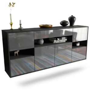 Sideboard Downey, Grau, hängend (180x79x35cm)