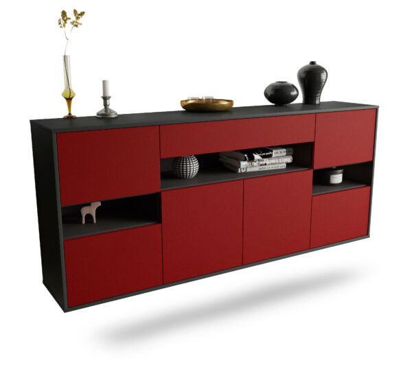 Sideboard Downey, Bordeaux, hängend (180x79x35cm)