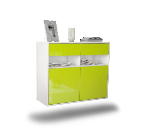 Sideboard North Las Vegas, Grün, hängend (92x79x35cm)