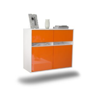 Sideboard Akron, Orange, hängend (92x79x35cm)