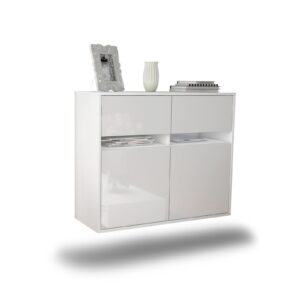 Sideboard Akron, Weiß, hängend (92x79x35cm)