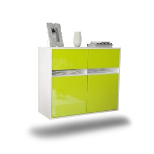 Sideboard Akron, Grün, hängend (92x79x35cm)