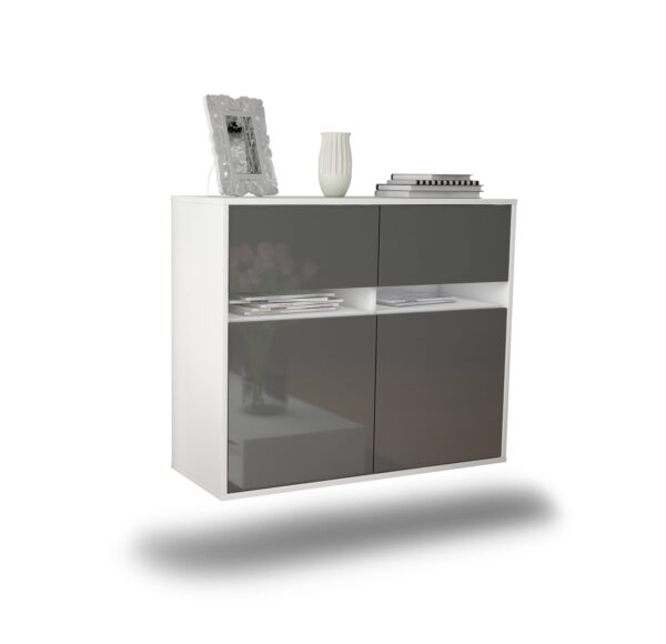 Sideboard Akron, Grau, hängend (92x79x35cm)