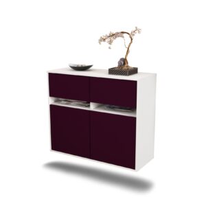 Sideboard Akron, Lila, hängend (92x79x35cm)