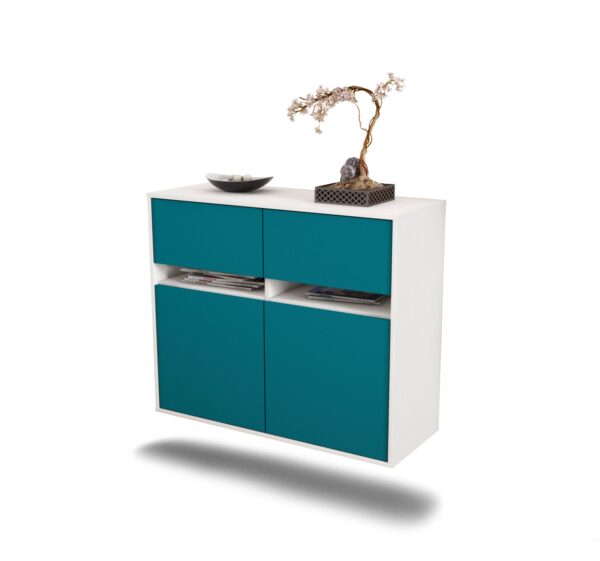 Sideboard Akron, Türkis, hängend (92x79x35cm)