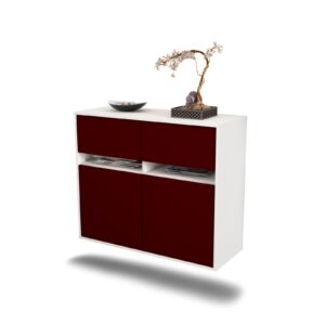 Sideboard Akron, Bordeaux, hängend (92x79x35cm)