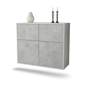 Sideboard Gilbert, Beton, hängend (92x79x35cm)
