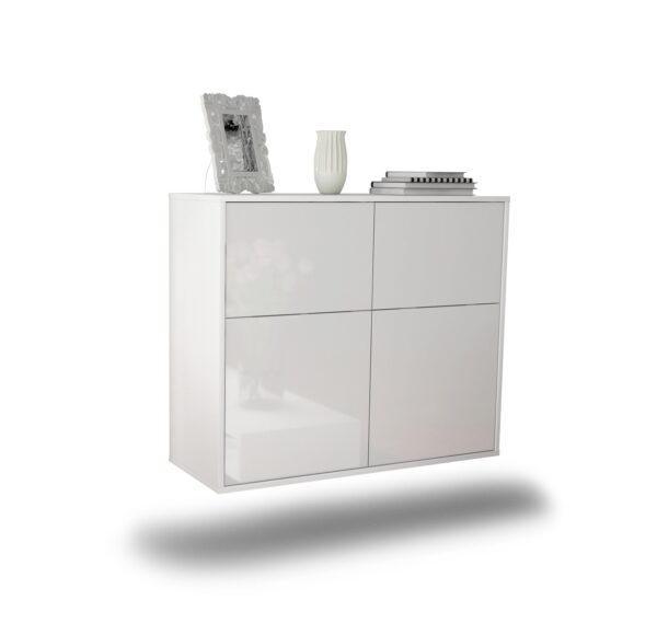 Sideboard Gilbert, Weiß, hängend (92x79x35cm)