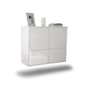 Sideboard Montgomery, Weiß, hängend (92x79x35cm)