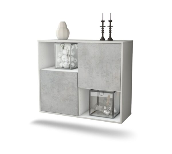 Sideboard Modesto, Beton, hängend (92x79x35cm)