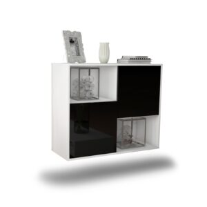 Sideboard Modesto, Schwarz, hängend (92x79x35cm)