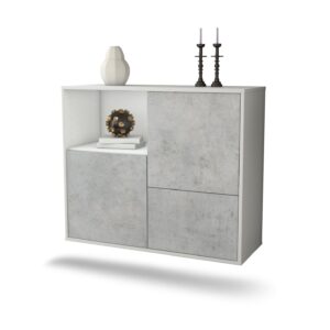 Sideboard Boise, Beton, hängend (92x79x35cm)