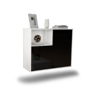 Sideboard Boise, Schwarz, hängend (92x79x35cm)