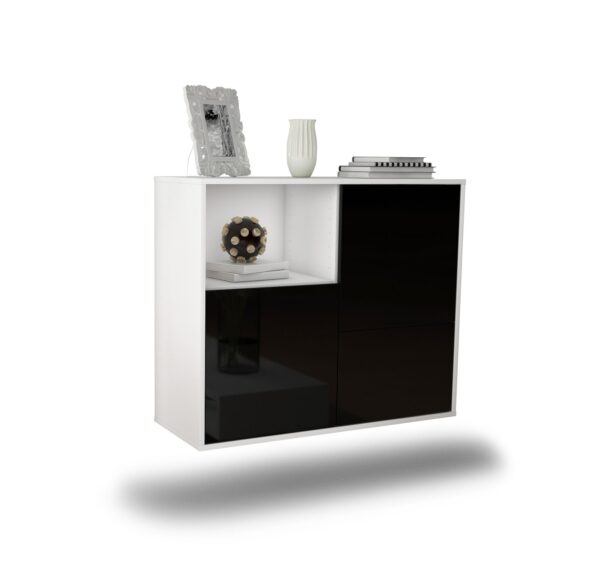 Sideboard Boise, Schwarz, hängend (92x79x35cm)