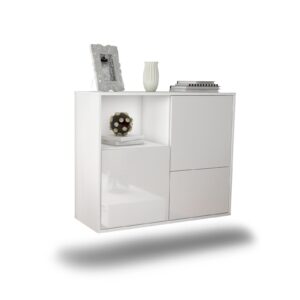 Sideboard Boise, Weiß, hängend (92x79x35cm)