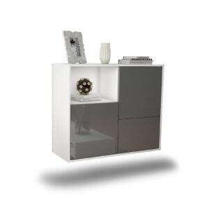 Sideboard Boise, Grau, hängend (92x79x35cm)