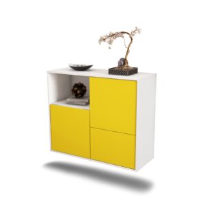 Sideboard Boise, Gelb, hängend (92x79x35cm)