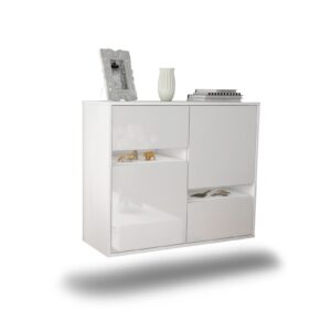 Sideboard Irvine, Weiß, hängend (92x79x35cm)