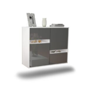 Sideboard Irvine, Grau, hängend (92x79x35cm)