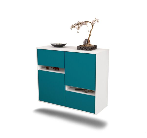 Sideboard Irvine, Türkis, hängend (92x79x35cm)