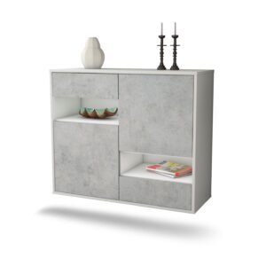 Sideboard Spokane, Beton, hängend (92x79x35cm)