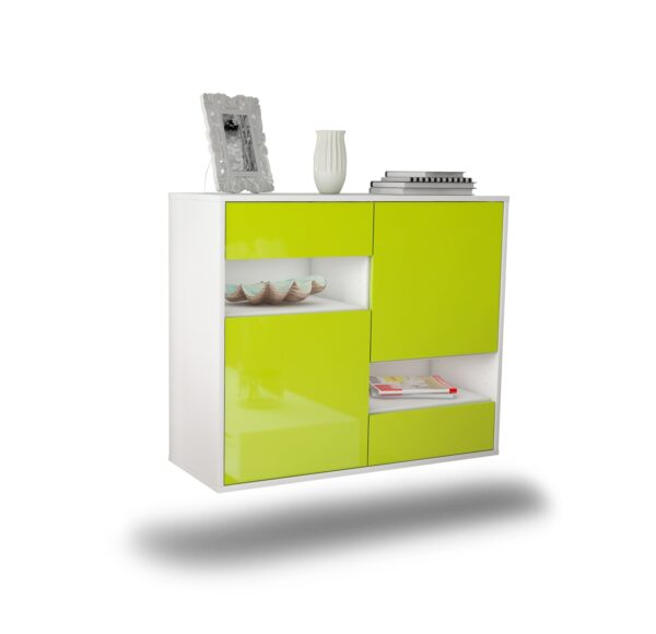 Sideboard Spokane, Grün, hängend (92x79x35cm)
