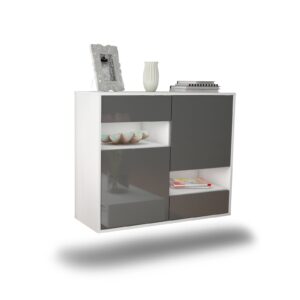 Sideboard Spokane, Grau, hängend (92x79x35cm)