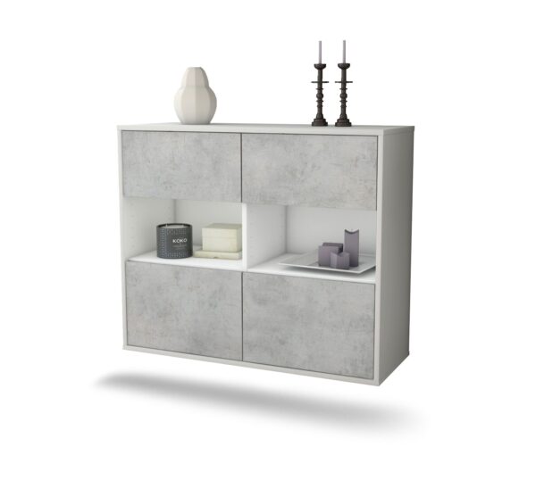 Sideboard Richmond, Beton, hängend (92x79x35cm)
