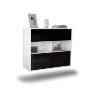 Sideboard Richmond, Schwarz, hängend (92x79x35cm)