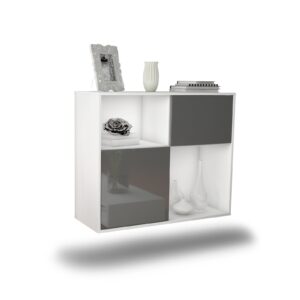 Sideboard Shreveport, Grau, hängend (92x79x35cm)