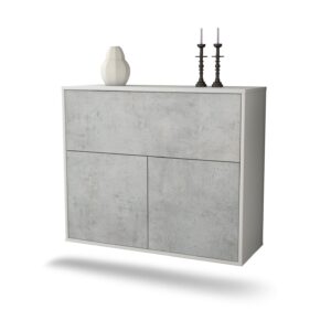 Sideboard Irving, Beton, hängend (92x79x35cm)